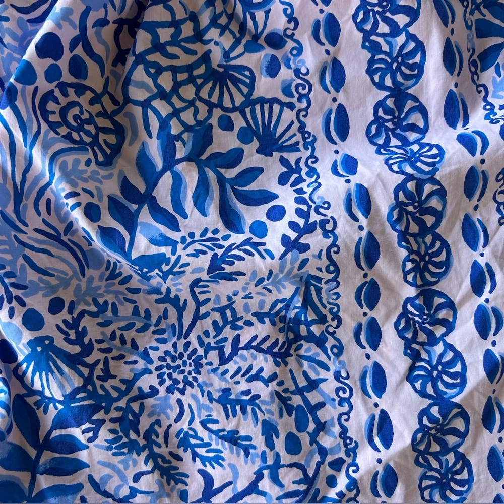 Lilly Pulitzer | Frankee Off-the-Shoulder top | High Tide Vibes print | XS - Picture 4 of 10